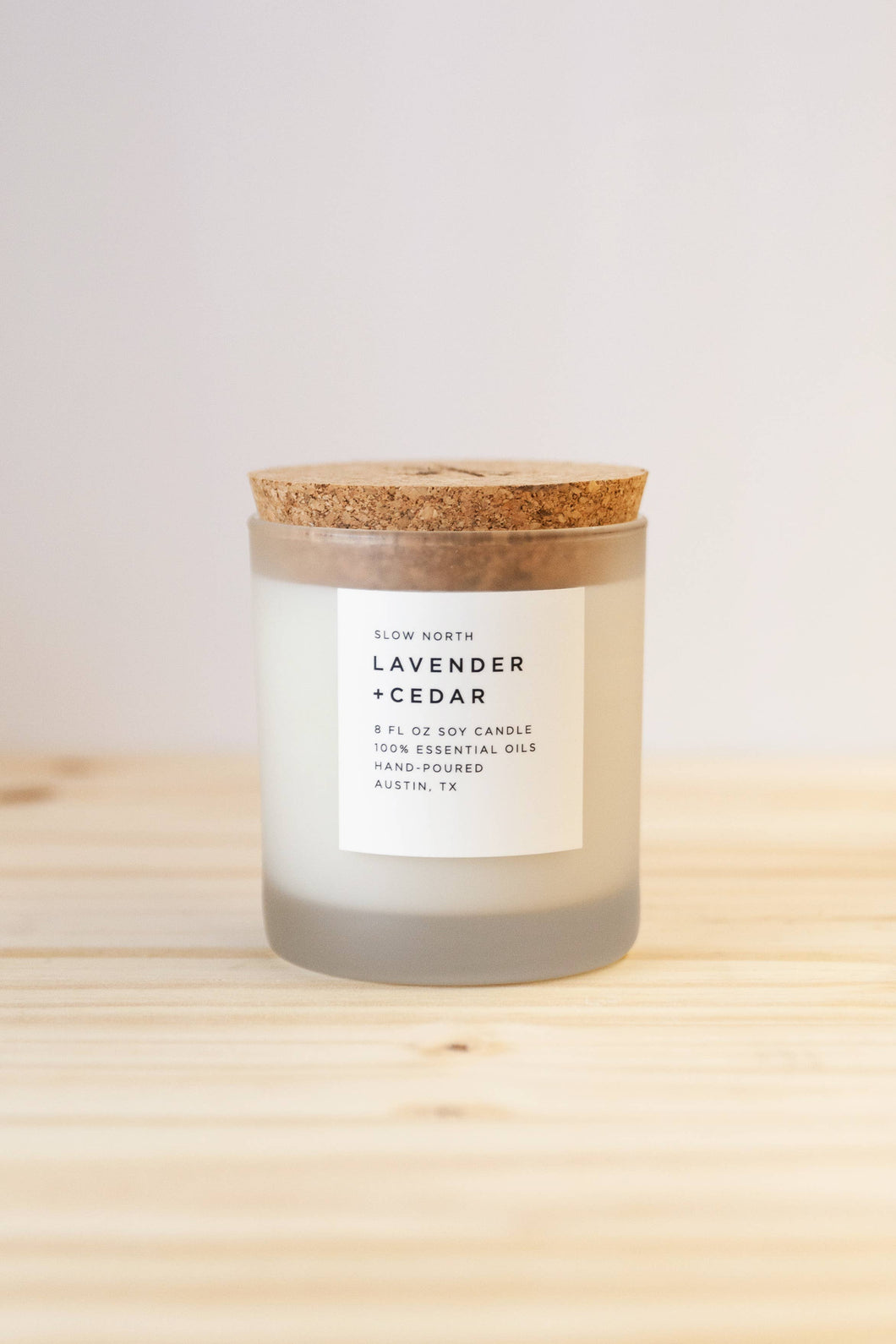 Lavender + Cedar Frosted Candle