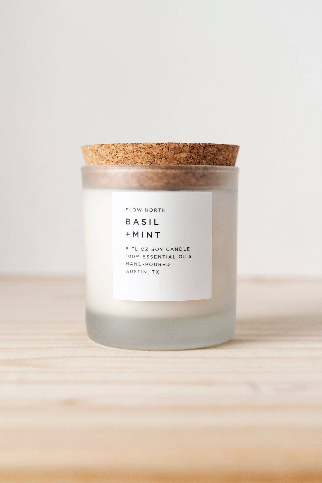 Basil + Mint Frosted Candle